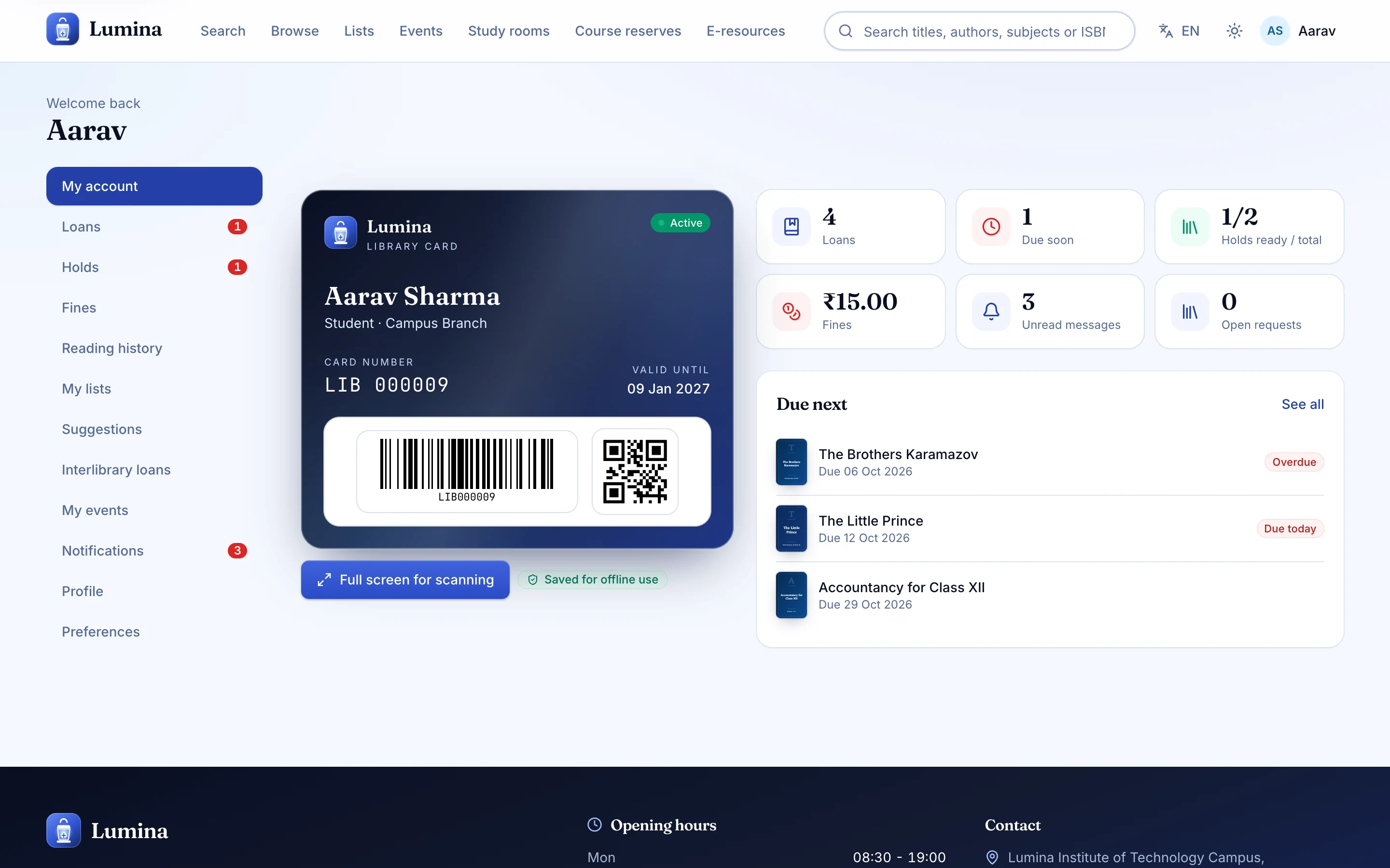 The member card