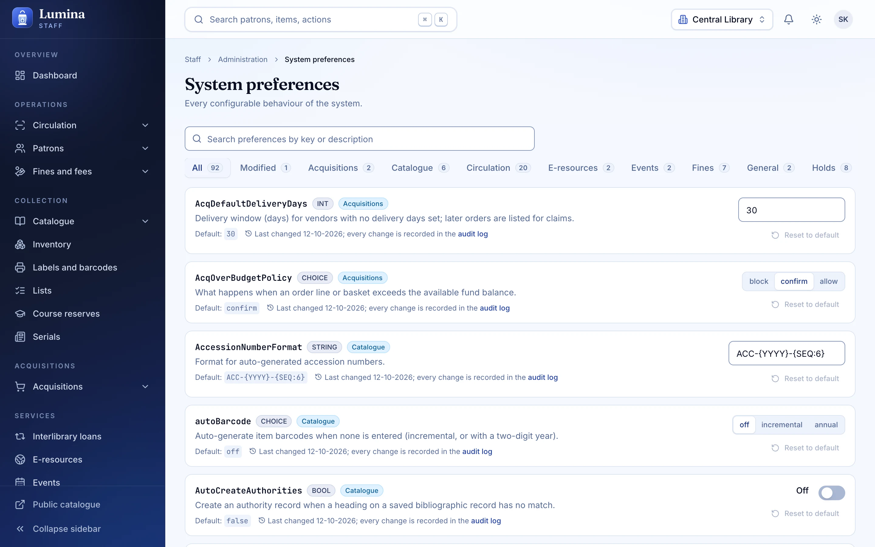 Typed preferences